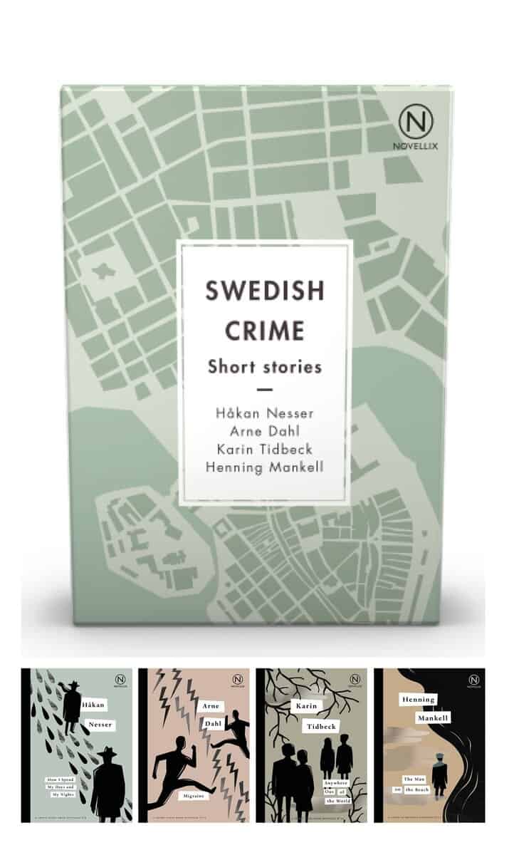 Dahl, Arne ; Mankell, Henning ; Nesser, Håkan ; Tidbeck, Karin : Box with four Swedish Crime Stories