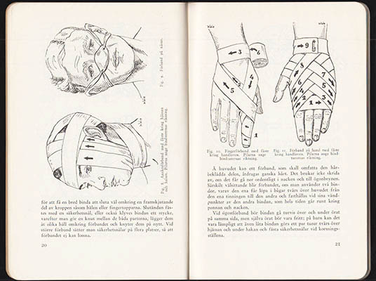 Dahlberg, Gunnar (1893-1956) ; Teorell, Torsten (1905-1992) : Olycksfall och krigssjukvård. En kort handledning