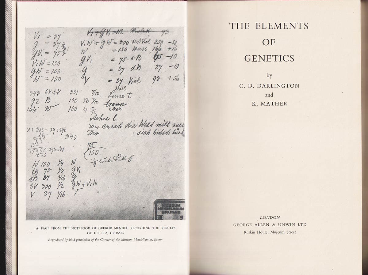 Darlington, C. D. (Cyril Dean, 1903-1981) ; Mather, Kenneth : The Elements of Genetics