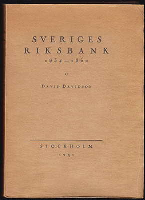 David Davidson : Riksbanken
