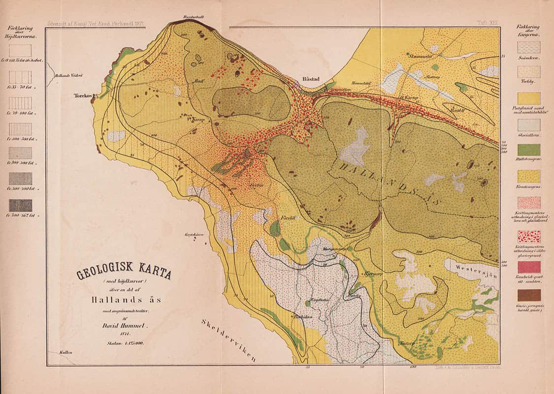 David Hummel : Öfversigt af de geologiska förhållandena vid Hallands ås