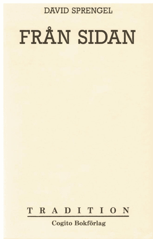 David Sprengel : Från sidan