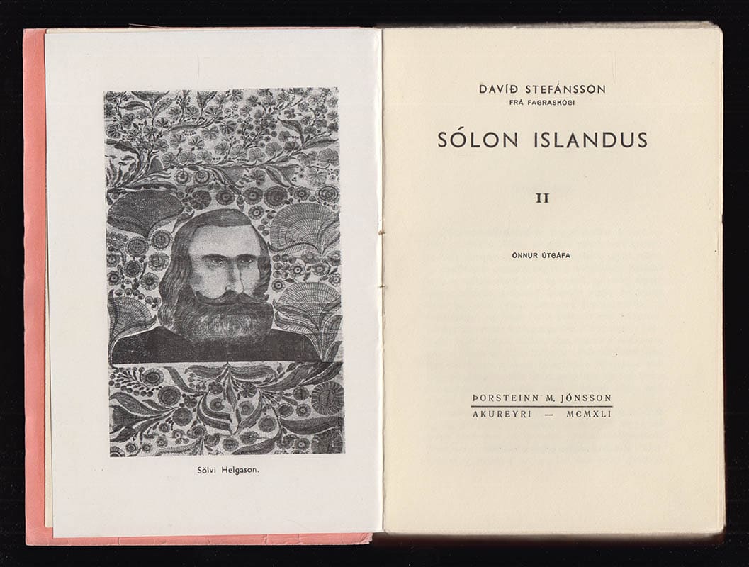 Davíð Stefánsson : Sólon Íslandus. II [av II]