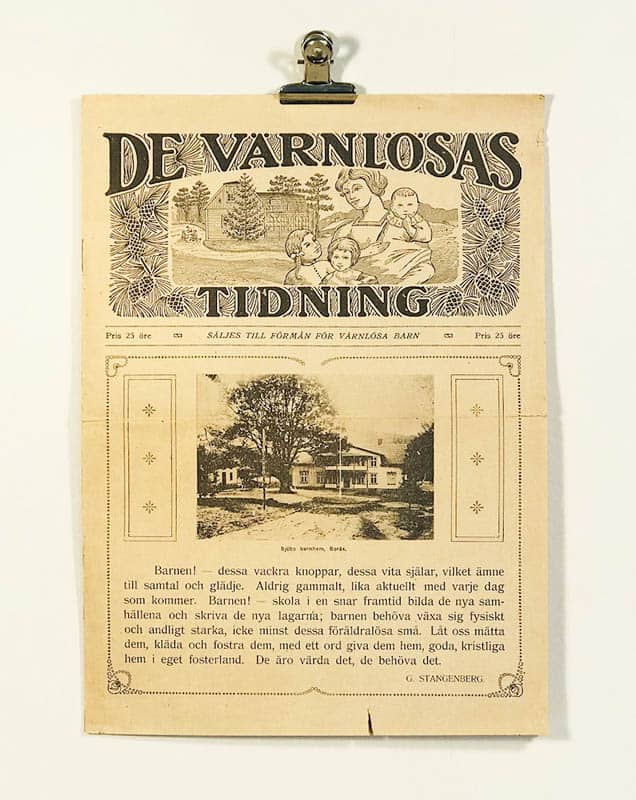 De Värnlösas tidning. Säljes till förmån för värnlösa barn