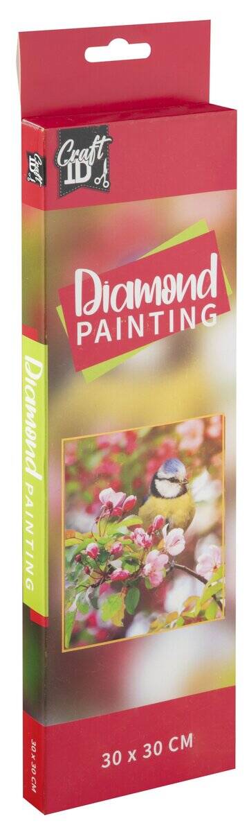 DIAMOND PAINTING : ─ Fågel, 30 x 30 cm