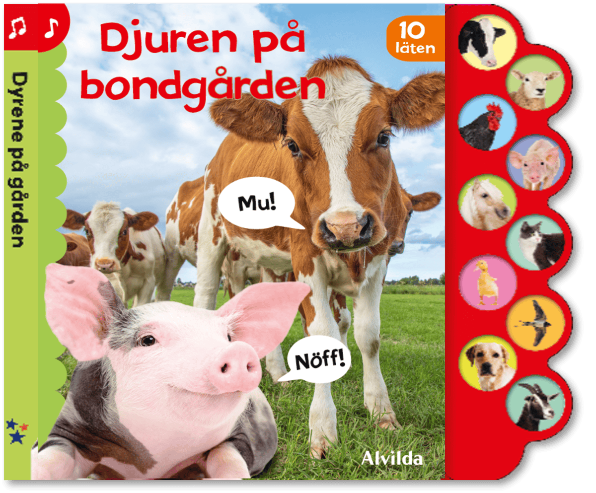 Djuren på bondgården. Ljudbok med 10 ljud