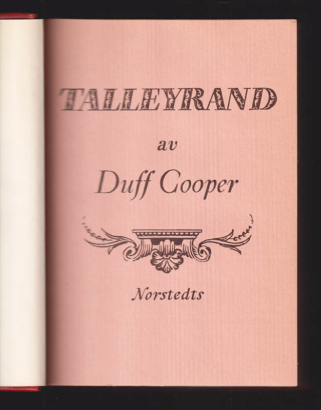Duff Cooper : Talleyrand