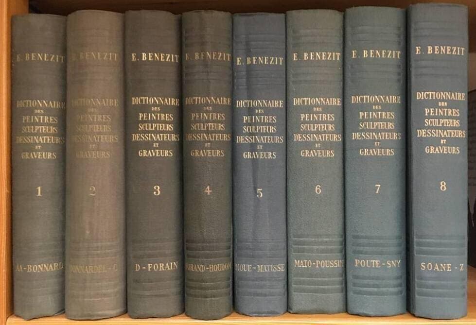 E Benezit : Dictionnaire critique et documentaire des Peintres, Sculpteurs, Dessinateurs et Graveurs. Vol. 1-8