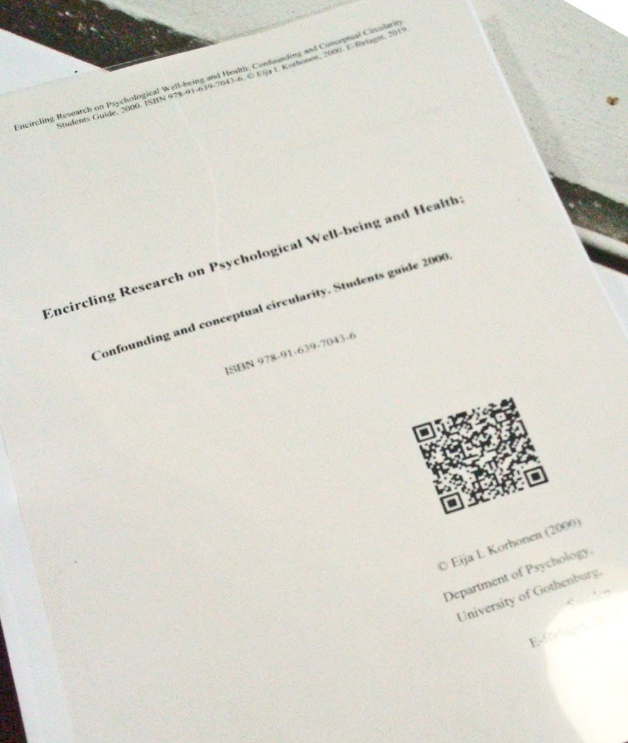 Eija I. Korhonen : Encircling research on psychological well-being and health