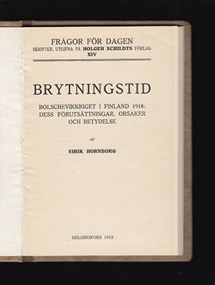Eirik Hornborg : Brytningstid