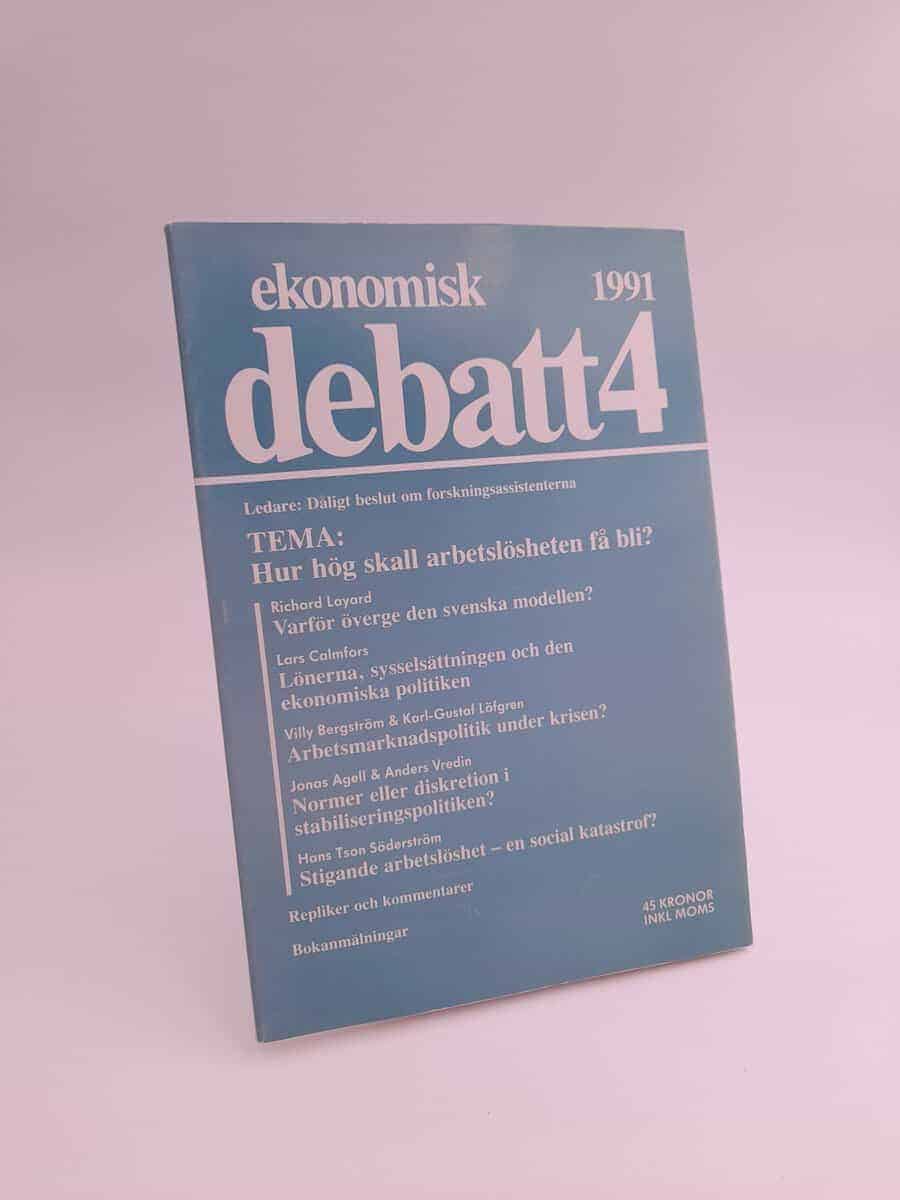 Ekonomisk debatt : 1991/4