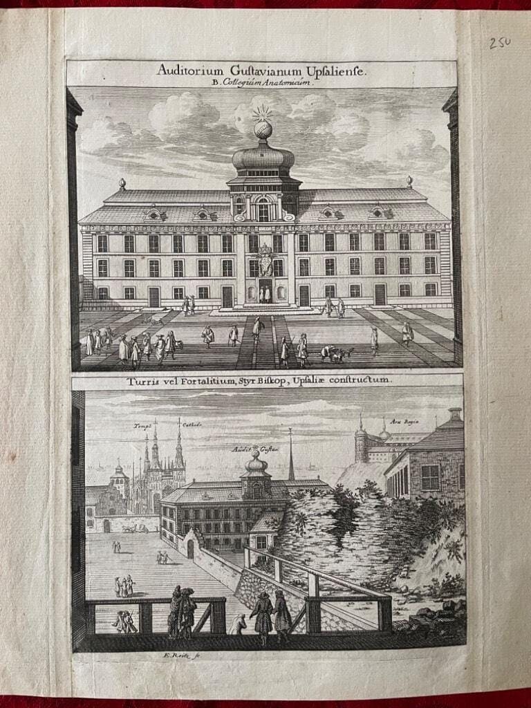 Erik Dahlberg : Auditorium Gustavianum Upsaliense. Turris vel Fortalitium, Styr Biskop, Upsaliæ constructum.