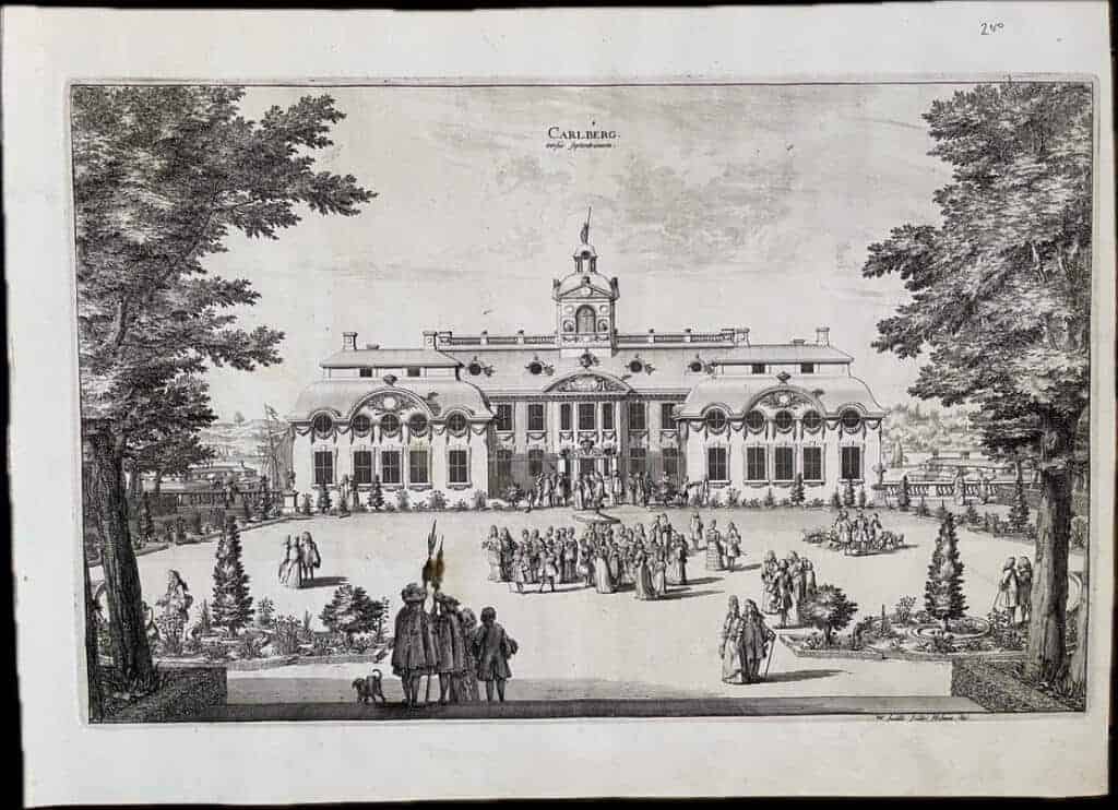 Erik Dahlberg : Carlberg versus Septentrionem. [Kopparstick från Suecia Antiqua et Hodierna. Karlberg från norr]