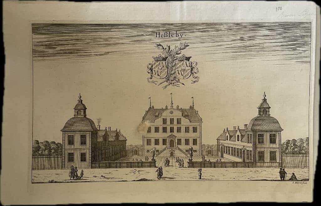 Erik Dahlberg : Hessleby [Kopparstick från Suecia Antiqua et Hodierna]