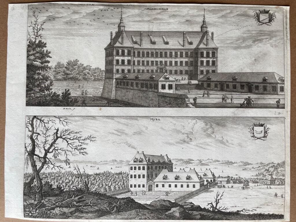 Erik Dahlberg : Målhammar / Myra [Kopparstick från Suecia Antiqua et Hodierna]