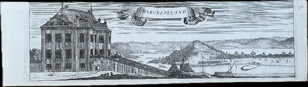 Erik Dahlberg : Margretelund [Kopparstick från Suecia Antiqua et Hodierna]