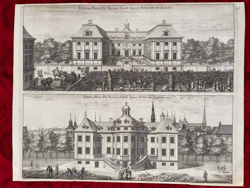 Erik Dahlberg : Palatium Illustr. D:n Baronis Caroli Sparri Holmense merid versus Palatium Illustr. D:n Baronis Caroli Sparri Holmense Septem