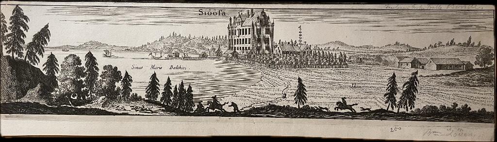 Erik Dahlberg : Siöösa [Kopparstick från Suecia Antiqua et Hodierna.]