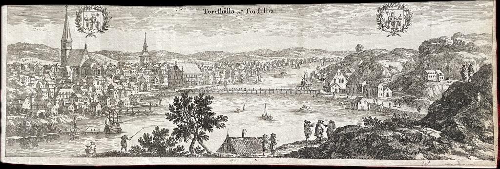 Erik Dahlberg : Toreshälla vell Torsilia [Torshälla. Kopparstick från Suecia Antiqua et Hodierna]