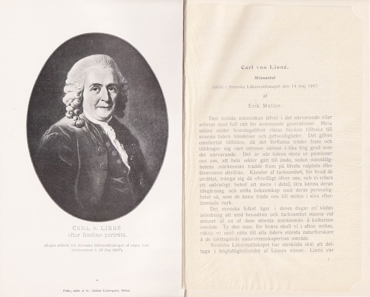 Erik Gottlieb Müller : Carl von Linné