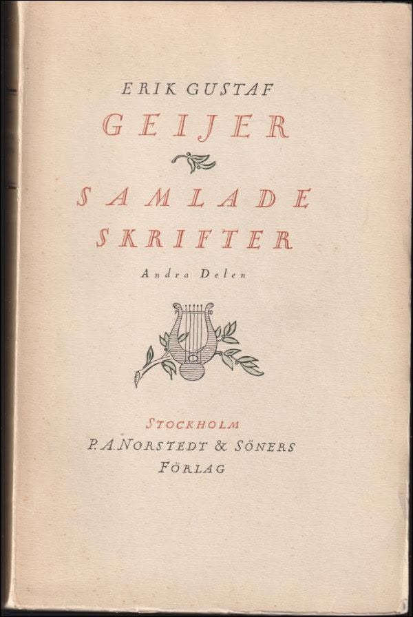 Erik Gustaf Geijer : Samlade skrifter andra delen