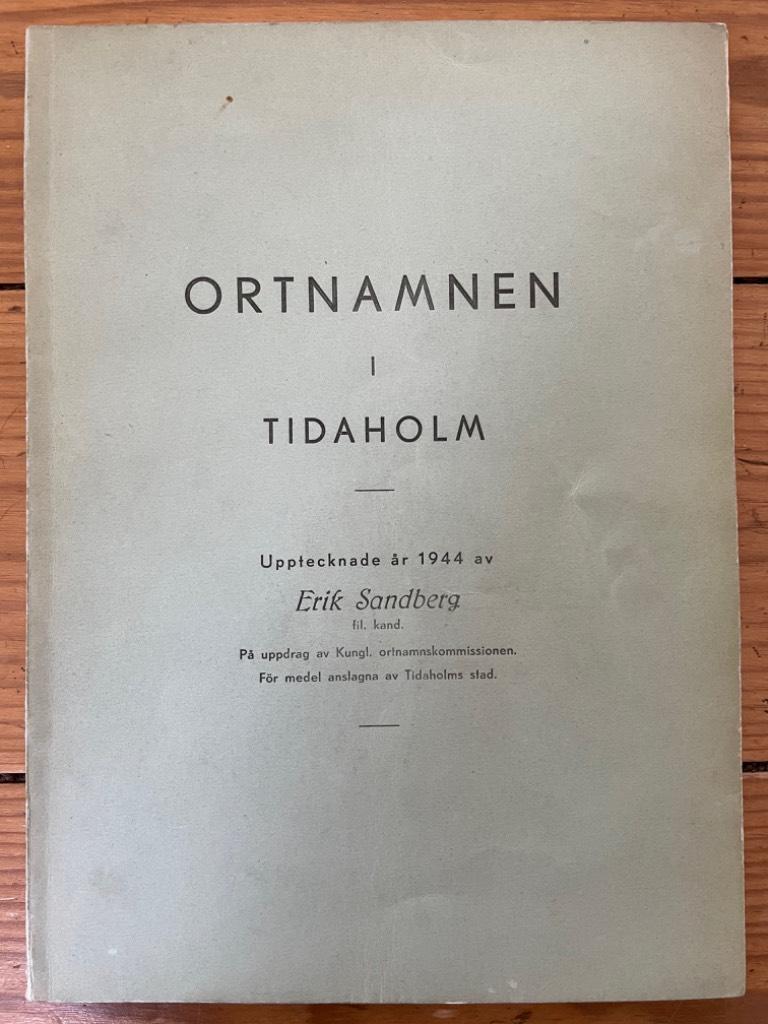 Erik Sandberg : Ortnamnen i Tidaholm