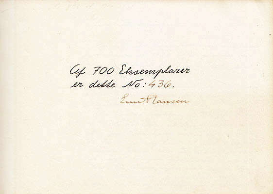 Ernst Hansen : Ernst Hansen Thule 1928 [= pärmtitel]
