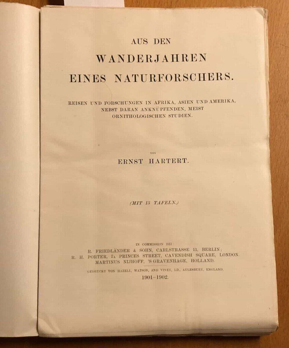 Ernst Hartert : Aus den Wanderjahren eines Naturforschers