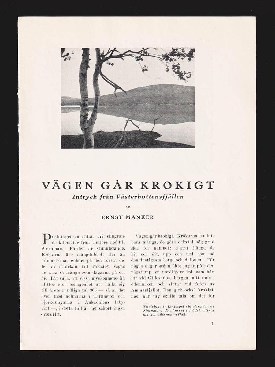 Ernst Manker : Vägen går krokigt