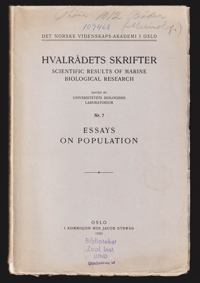 Essays on population
