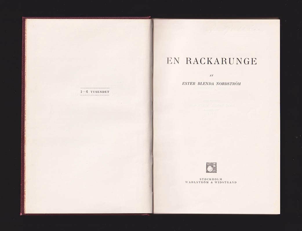 Ester Blenda Nordström : En rackarunge