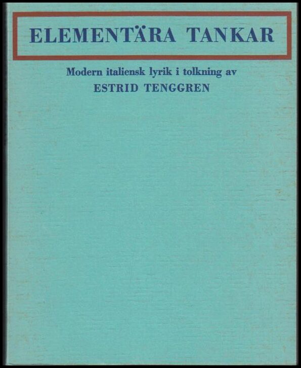 Estrid Tenggren : Elementära tankar