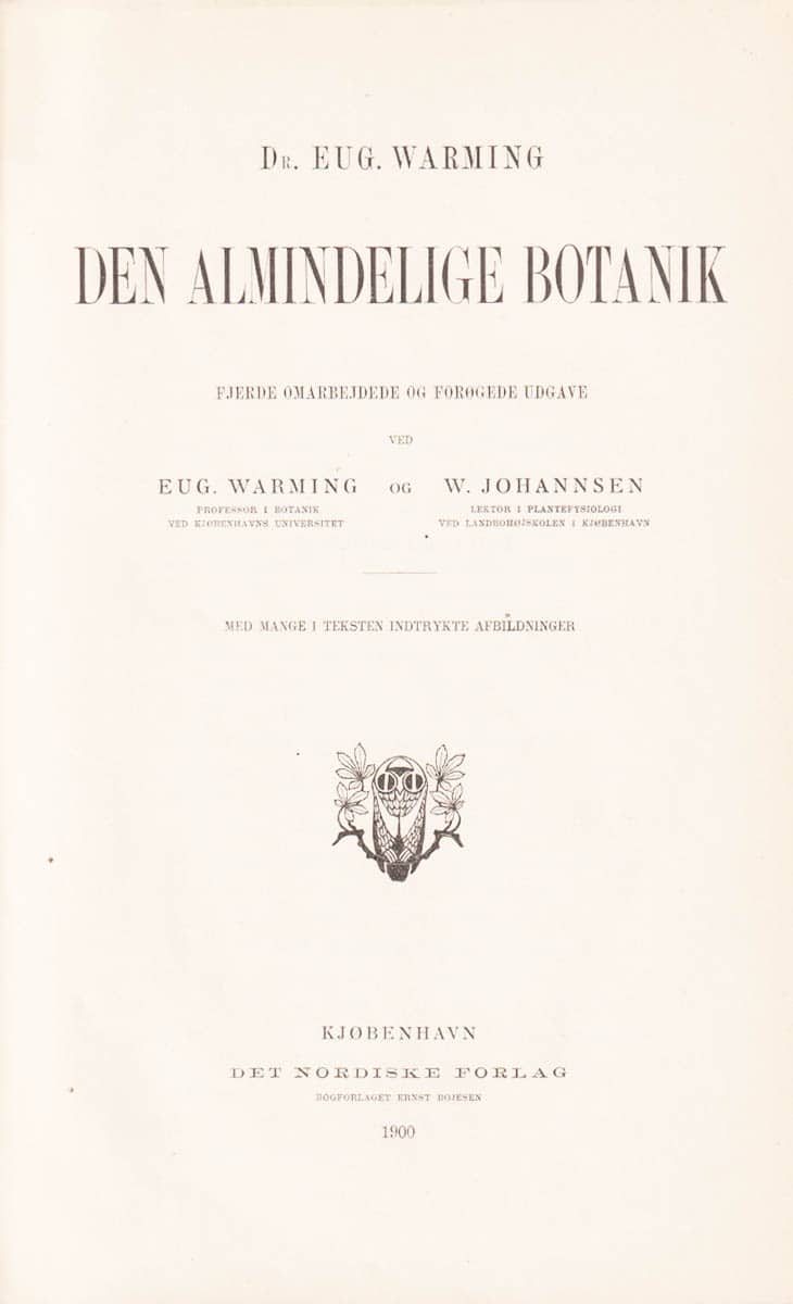 Eug. Warming : Den almindelige botanik. Med mange i teksten indtrykte afbildninger