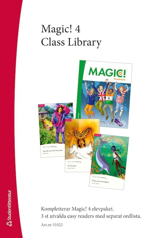 Hedencrona, Eva; Smed-Gerdin, Karin; Watcyn-Jones, Peter : Magic! 4 Class Library - Easy Readers (3 st) med ordlista