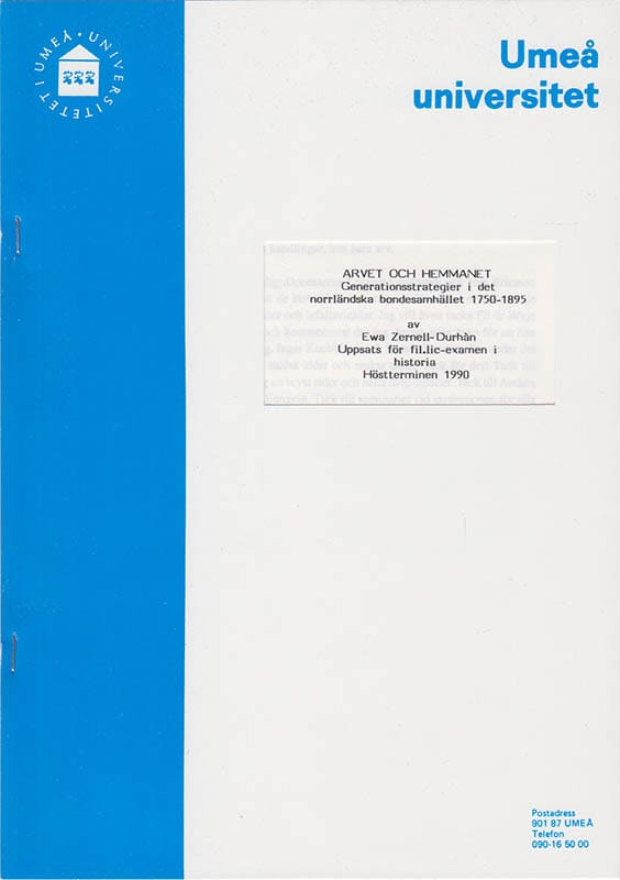 Ewa Zernell-Durhàn : Arvet och hemmanet