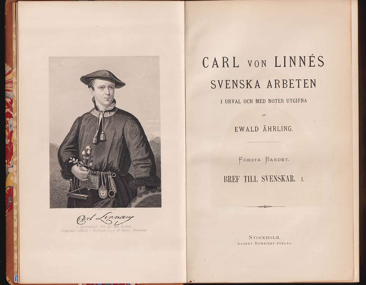 Ewald Ährling : Carl von Linnés svenska arbeten. I urval och med noter utgifna af Ewald Ährling. Bref till svenskar. Första Afdelningen. Första - Fjärde häftet + Femte häftet (Andra bandets 1:sta häfte)