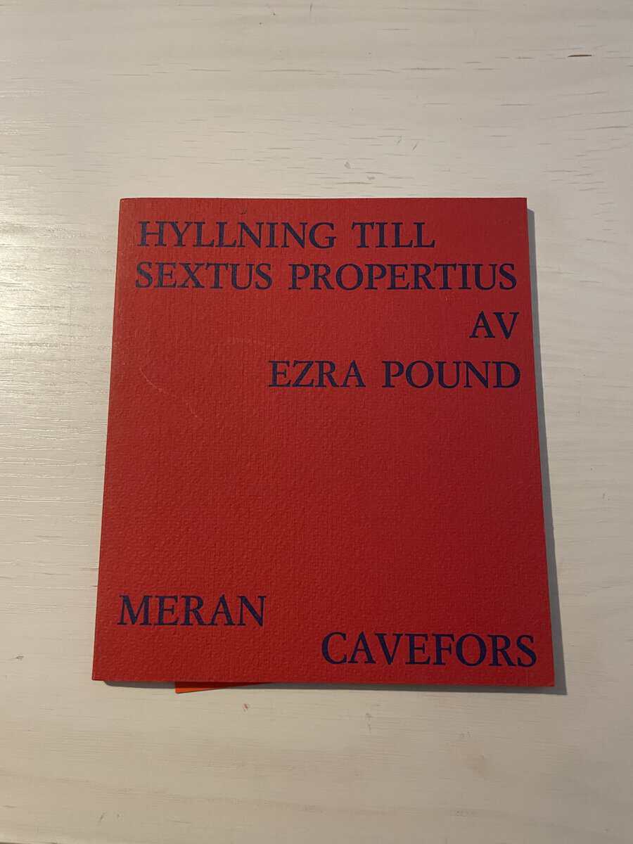 Ezra Pound : Hyllning till Sextus Propertius