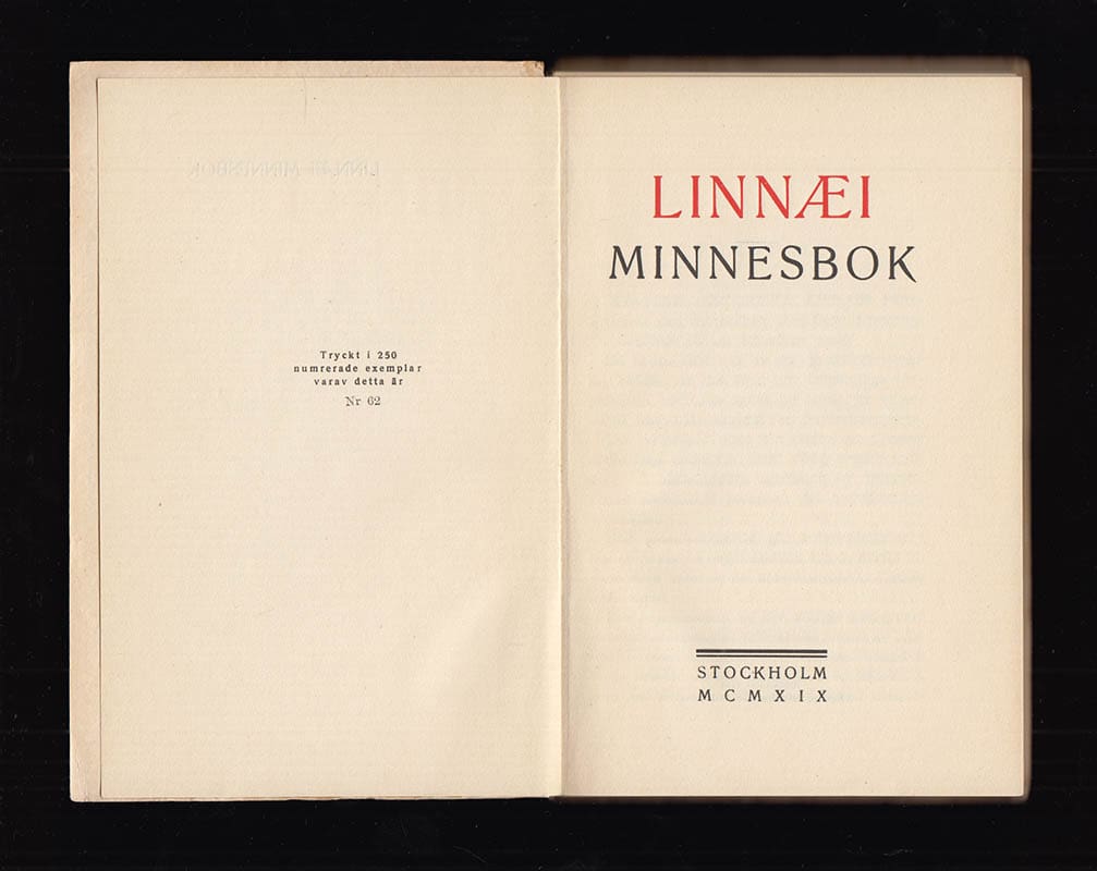 Felix Bryk : Linnæi minnesbok
