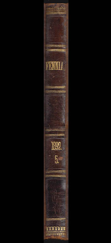 Fennia 5. Bulletin de la Societas geographica de Finlande. Suomen maantieteellinen seura. Serie utgiven av Sällskapet för Finlands geografi. N:o 1-14 (hel årgång - innehållsförteckning se bild)