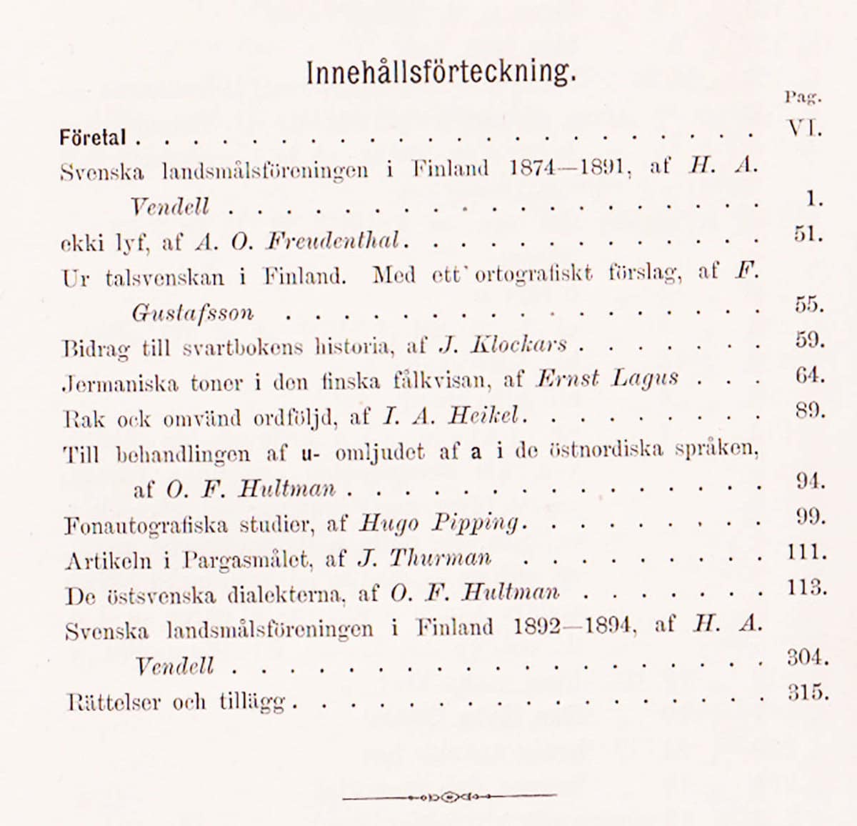 Finländska bidrag till svensk språk- och folklifsforskning. Utgifna af Svenska landsmålsföreningen i Helsingfors