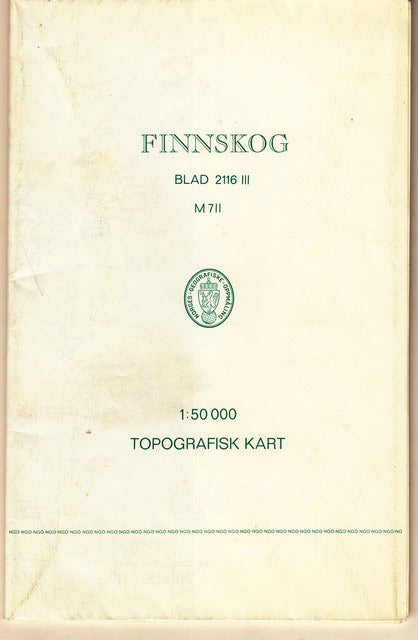 Finnskog Blad 2116 III M 7II, 1:50 000 Topografisk kart