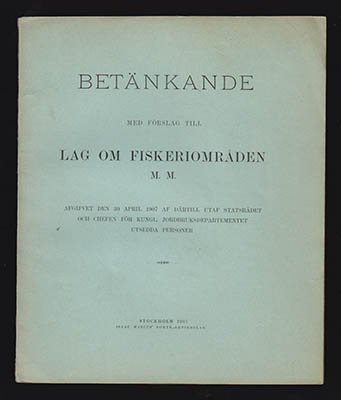 [Fiskeriområden ; Betänkande 1907] : Betänkande