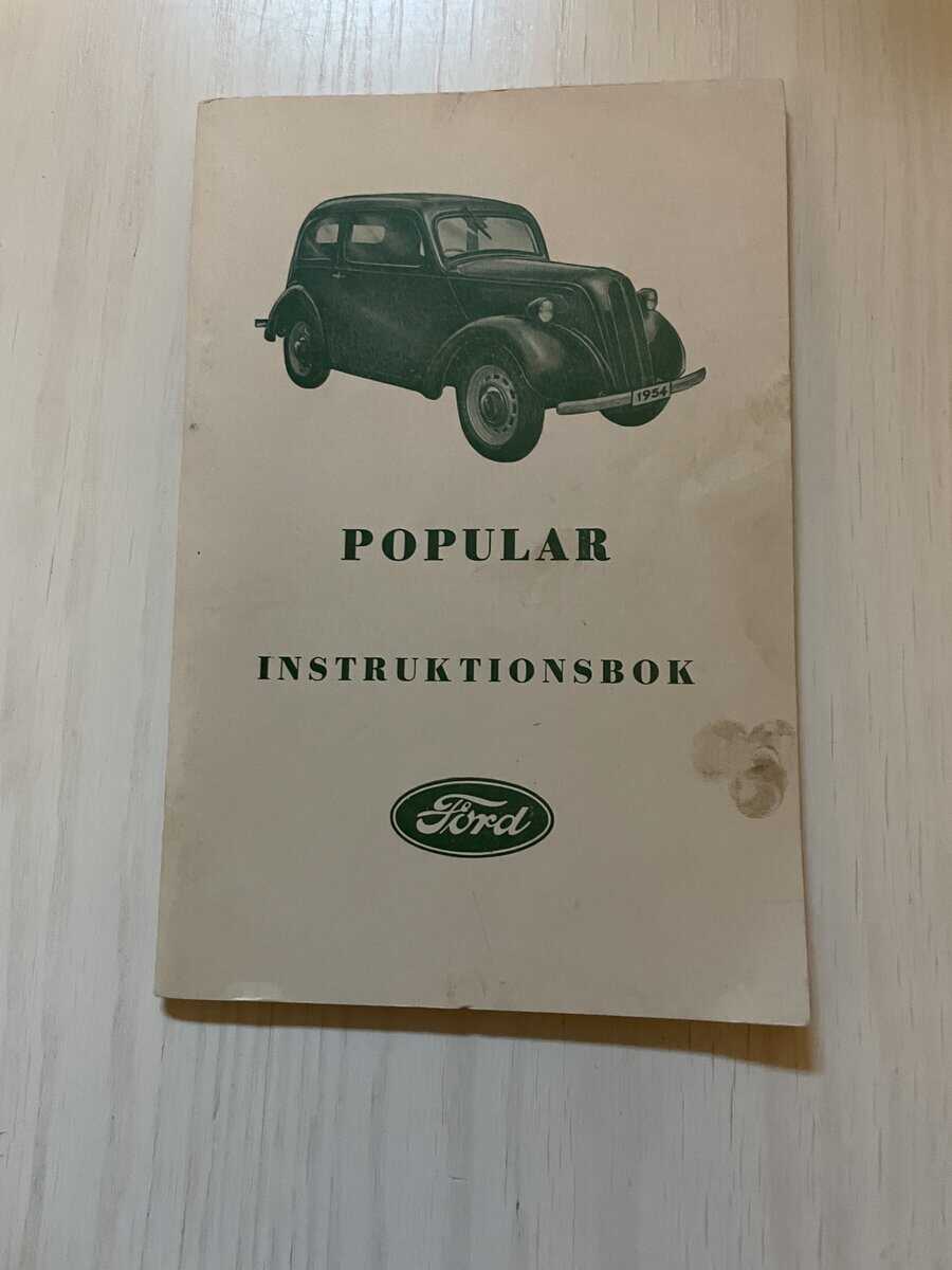 Ford Popular instruktionsbok