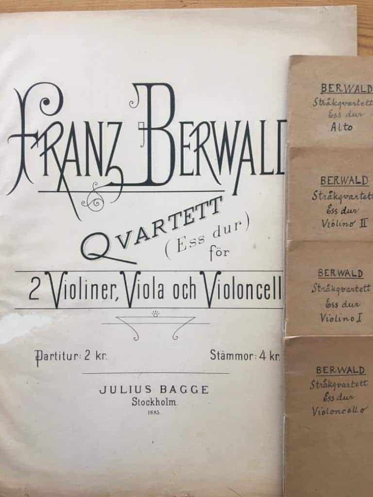 Franz Berwald : Franz Berwald Qvartett (Ess dur) för 2 Violiner, Viola och Violoncell