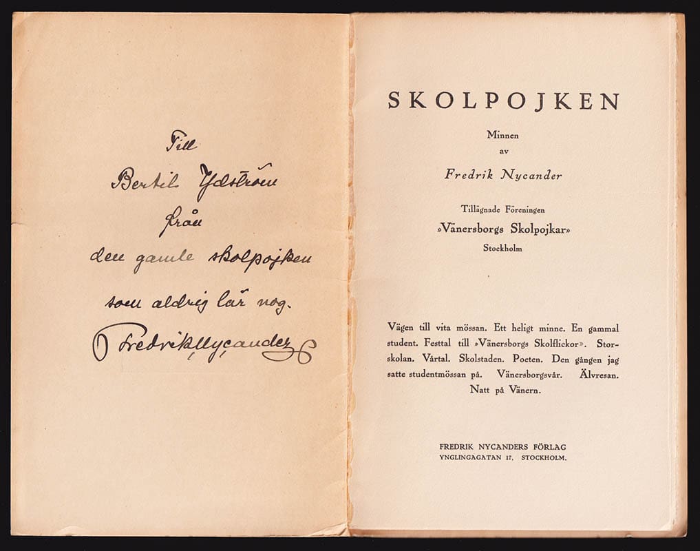 Fredrik Nycander : Skolpojken