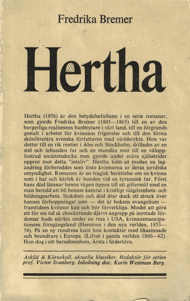 Fredrika Bremer : Hertha