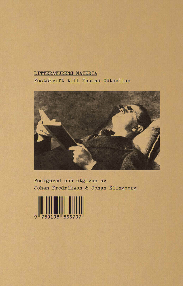 Fredrikzon, Johan ; Klingborg, Johan [red.] : Litteraturens materia