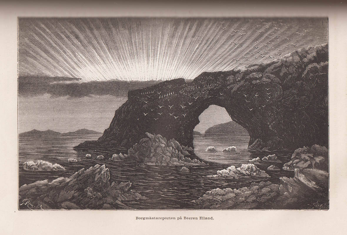 Friedrich von Hellwald : I höga Norden eller nordpolsforskningarna från äldsta till närvarande tider. Fri öfversättning af Fil. d:r C. R. Sundström. Med 28 Planscher, 108 Träsnitt i texten och 1 karta (Bröderna Zenos' karta återfinnes på sidan 257)
