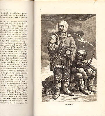 Friedrich von Hellwald : I höga Norden eller nordpolsforskningarna från äldsta till närvarande tider. Fri öfversättning af Fil. d:r C. R. Sundström. Med 28 planscher, 108 träsnitt i texten och 1 karta