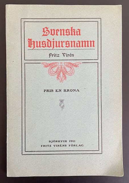 Fritz. Virén : Svenska husdjursnamn.